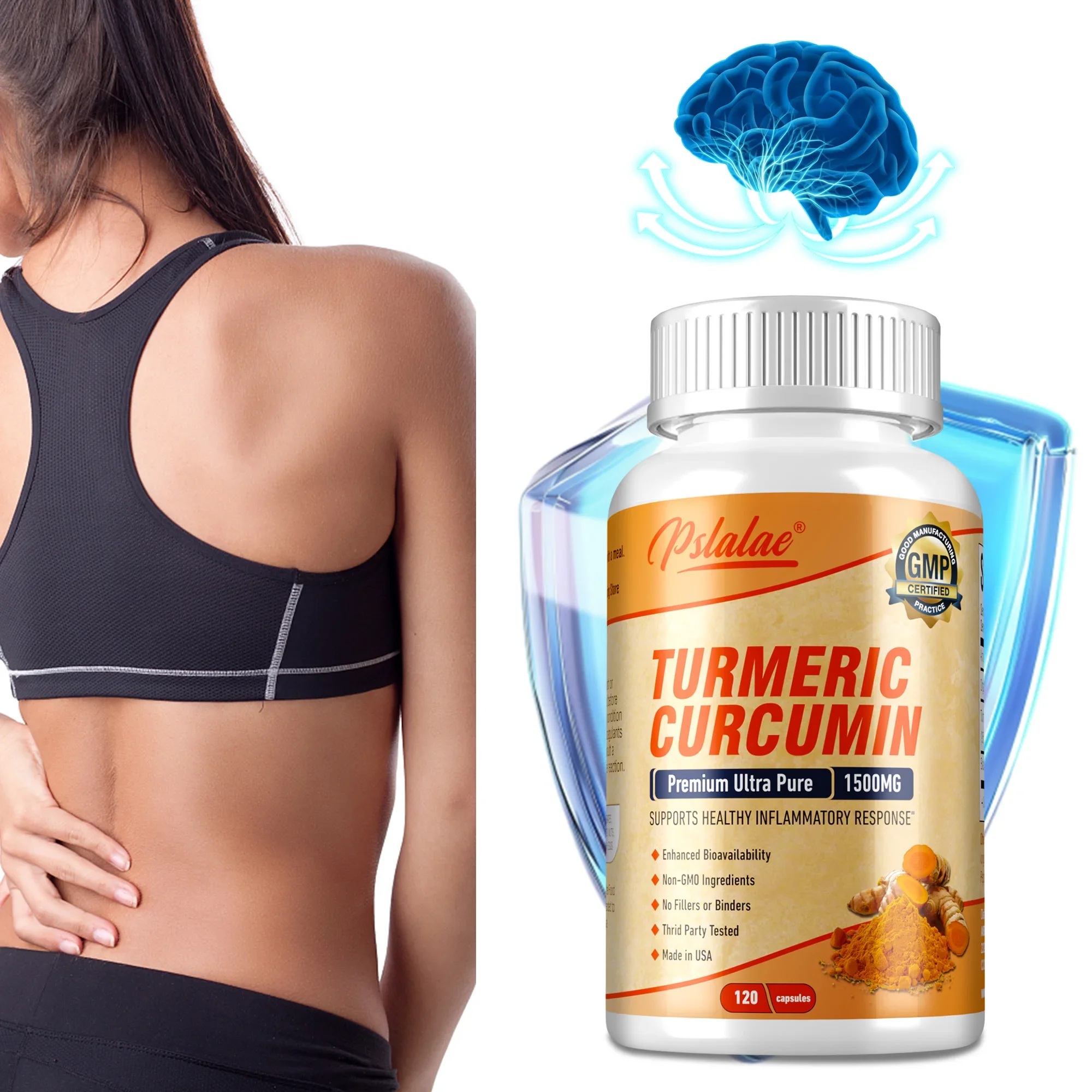

Turmeric Curcumin - Antioxidant, Promote Brain and Digestive Health, Reduce Joint Pain, Maintain joint health
