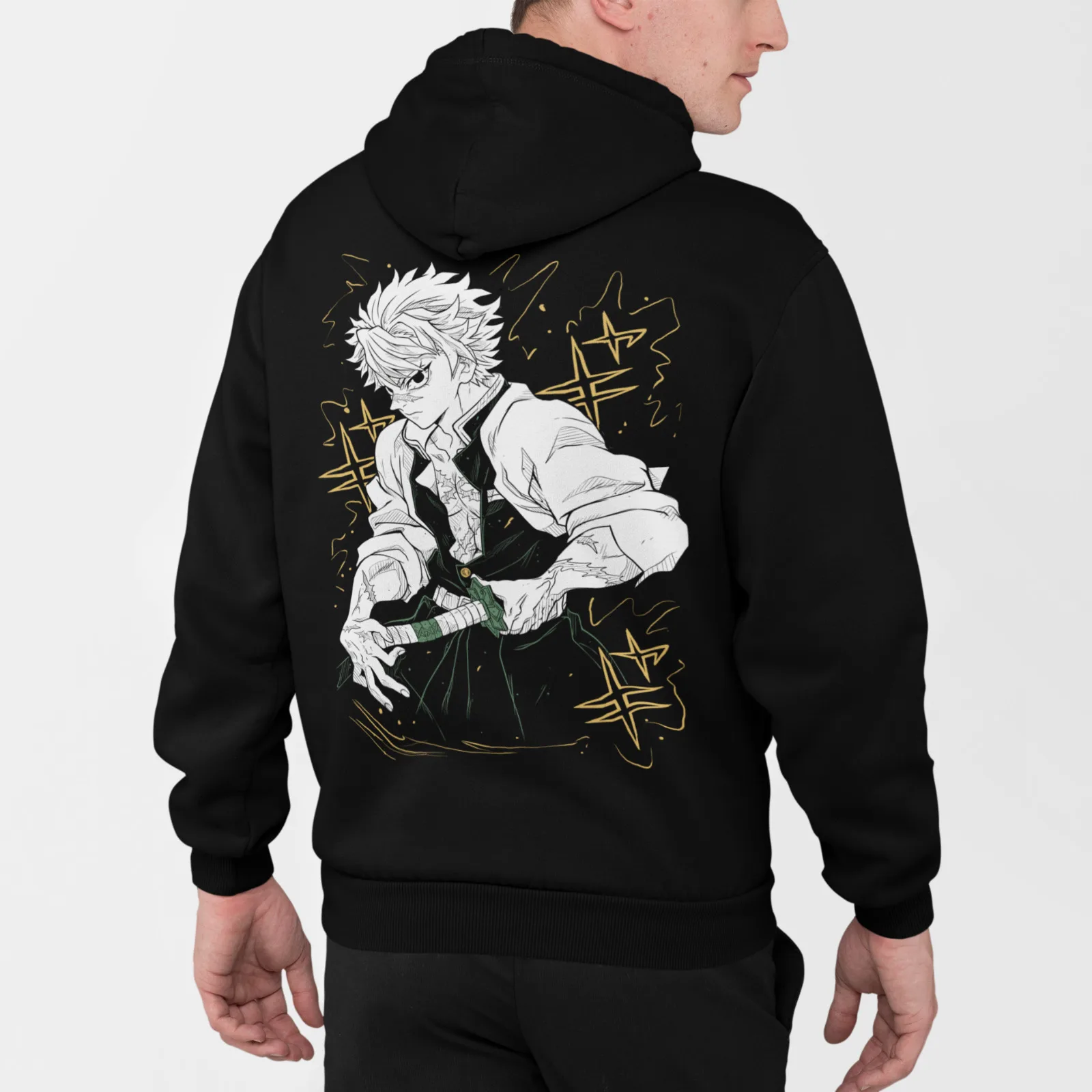 Sanemi Shinazugawa Hoodie Wind Hashira Hooded Demon Slayer Akaza Gift Hoodie