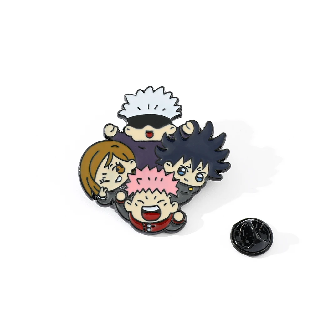 Japanese Anime Jujutsu Kaisen Itadori Yuji Gojo Satoru Cosplay Brooch Anime Metal Badge Pin for Women Gifts Accessories