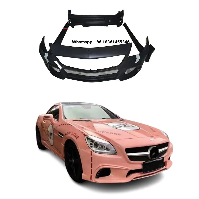

For SLK200 R172 Body Kits New Upgrade WALD Front Bumper Rear Bumper Side Skirts Perfect Fit High Quality