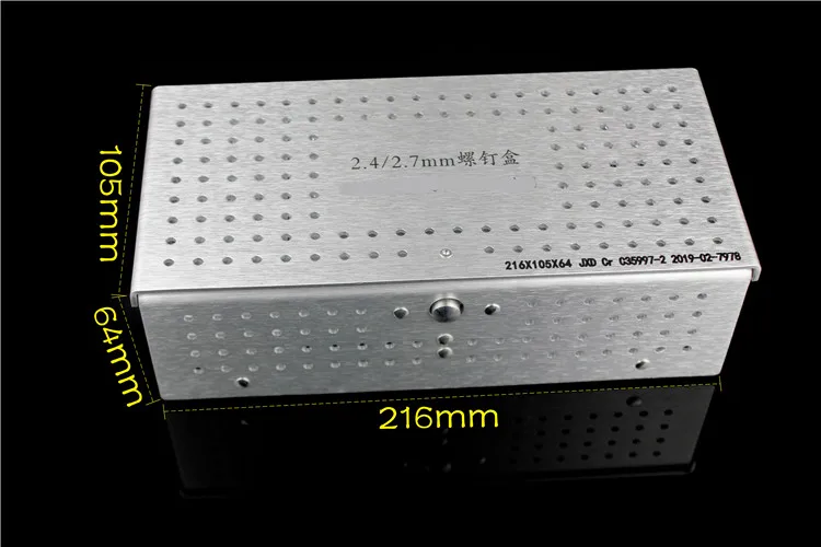 Orthopaedic Instrument Medical Radius ulna locking instrument kit 2.4 2.7mm Cortical screw Bone Screw Storage Disinfectant box