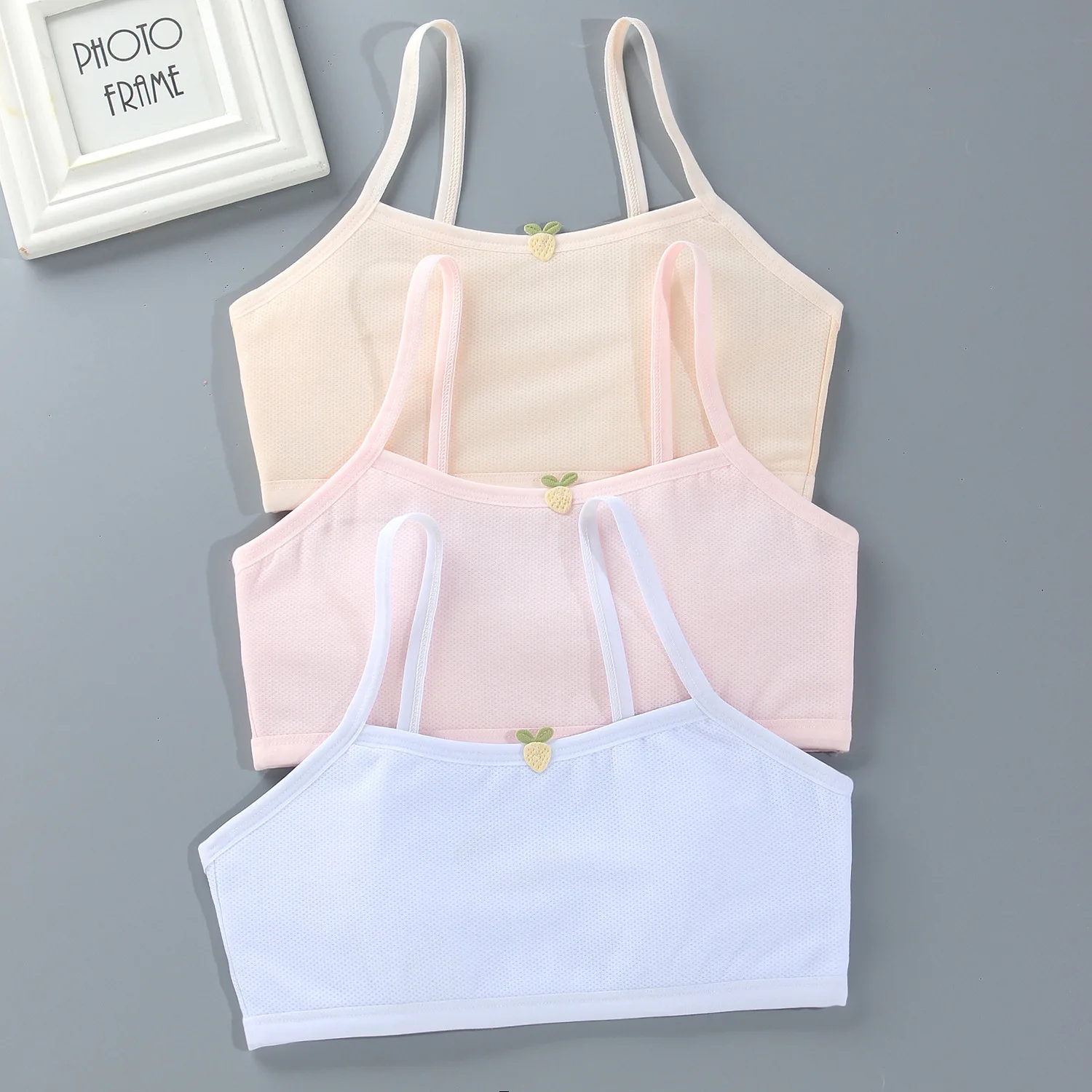 Girls Cotton Soft Teenage Girls Underwear Bras Puberty Girl Bra Young Students straps Bra wireless Bralette