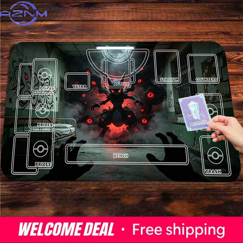 Evil Shadow Pokemon Abandoned Hospital TCG Playmat Gaming Mouse Pad