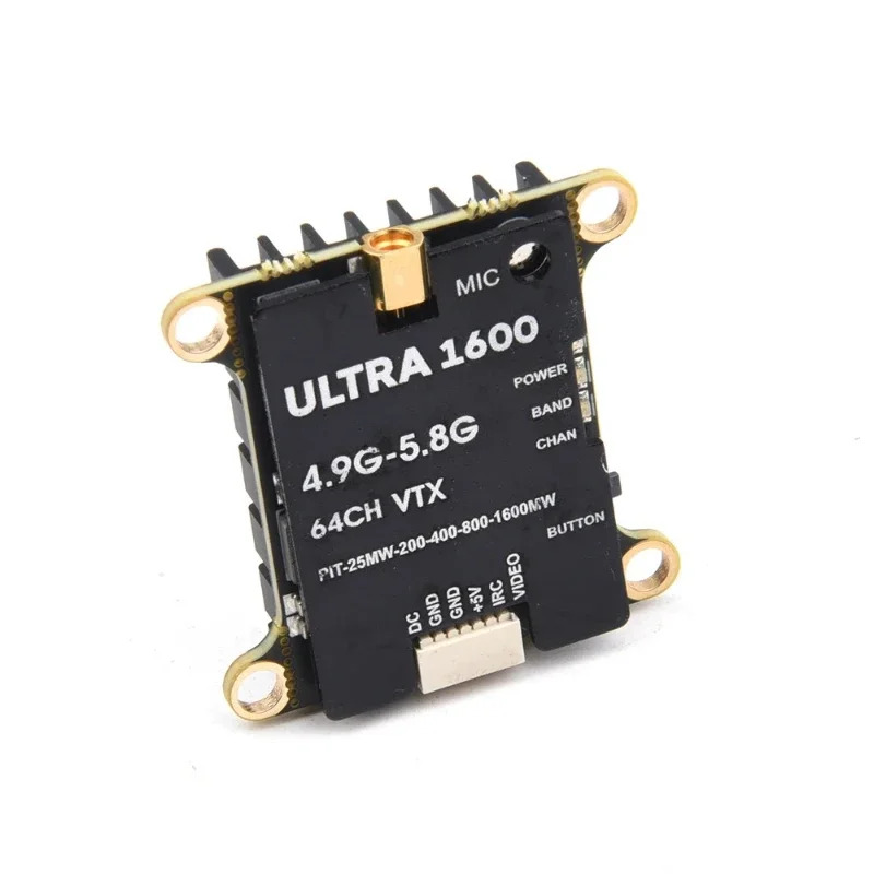 BoMaS1pcs For 4.9G-5.8G 64CH 1.6W Video FPV Transmitter VTX 400mW/800mW/1600mW Adjustable 7-26V For Long Rang Racer Drone RC Par
