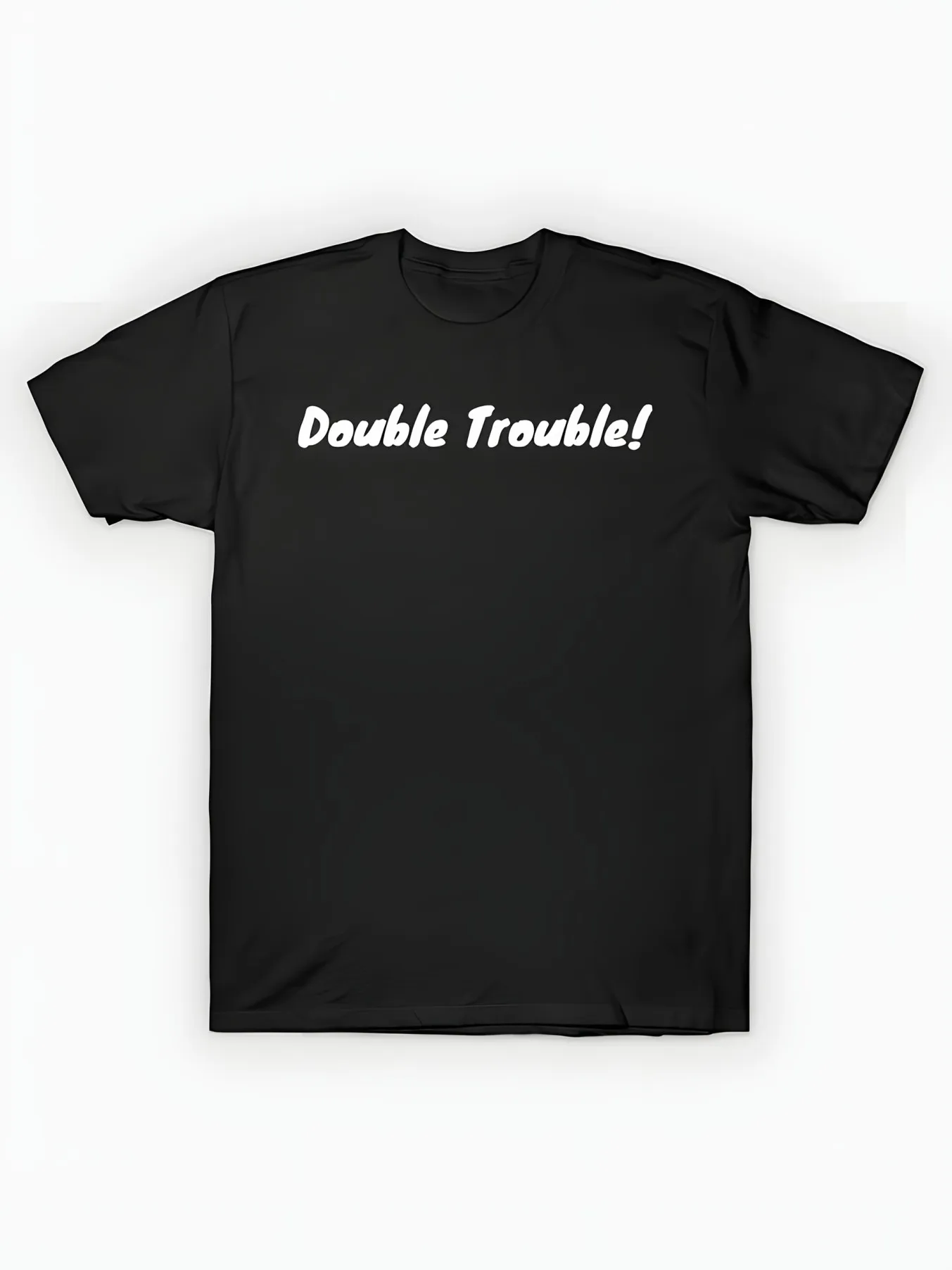 

Two troubles funny men cotton short-sleeved pattern t-shirt soft cotton comfort for Easter