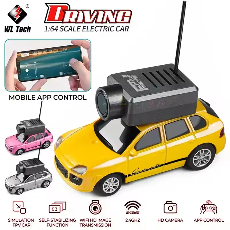 

Wltoys 6401 Mini Fpv Rc Car Gyro Версия 1/64 4x4 Полномасштабные радиоуправляемые автомобили Hd Передача видео Фото и видео и функция Vr