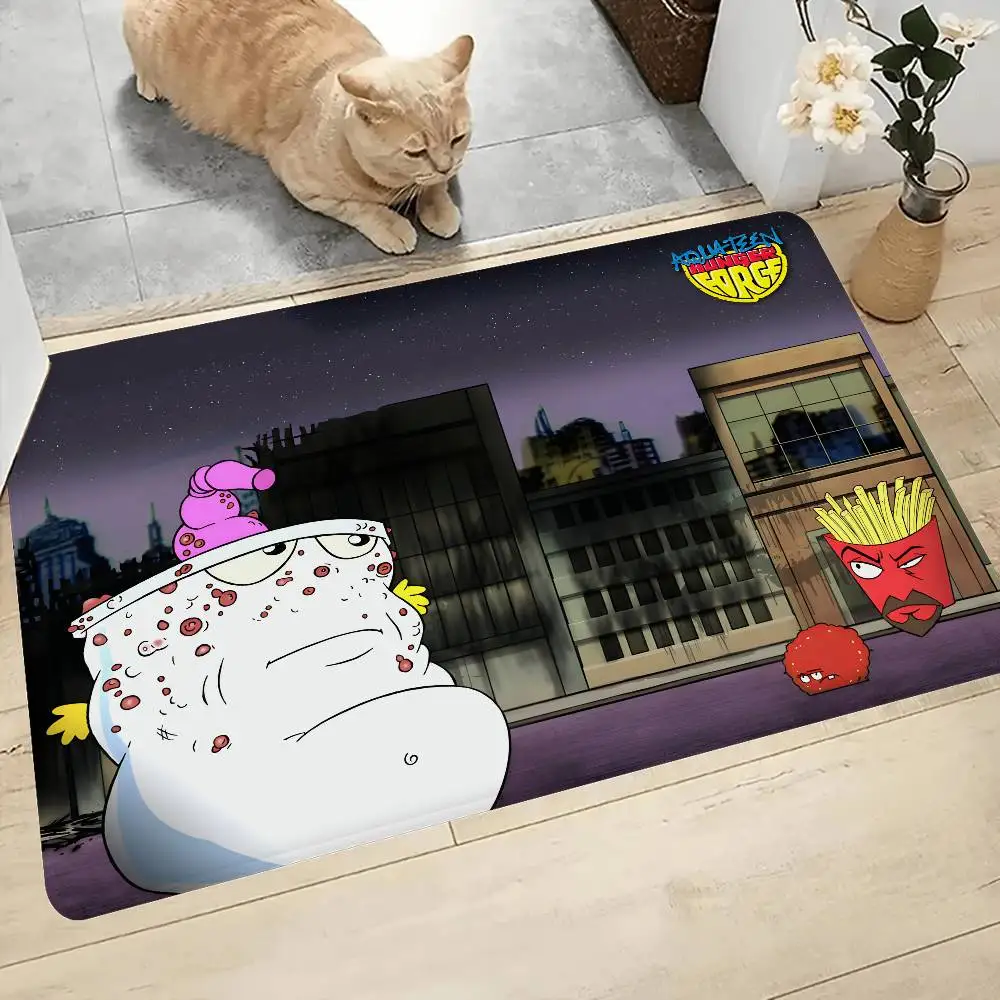 Cartoon A- AquaS Teen Hunger Force Room Mats Cheaper Anti-slip Modern Living Room Balcony Printed Welcome Rug
