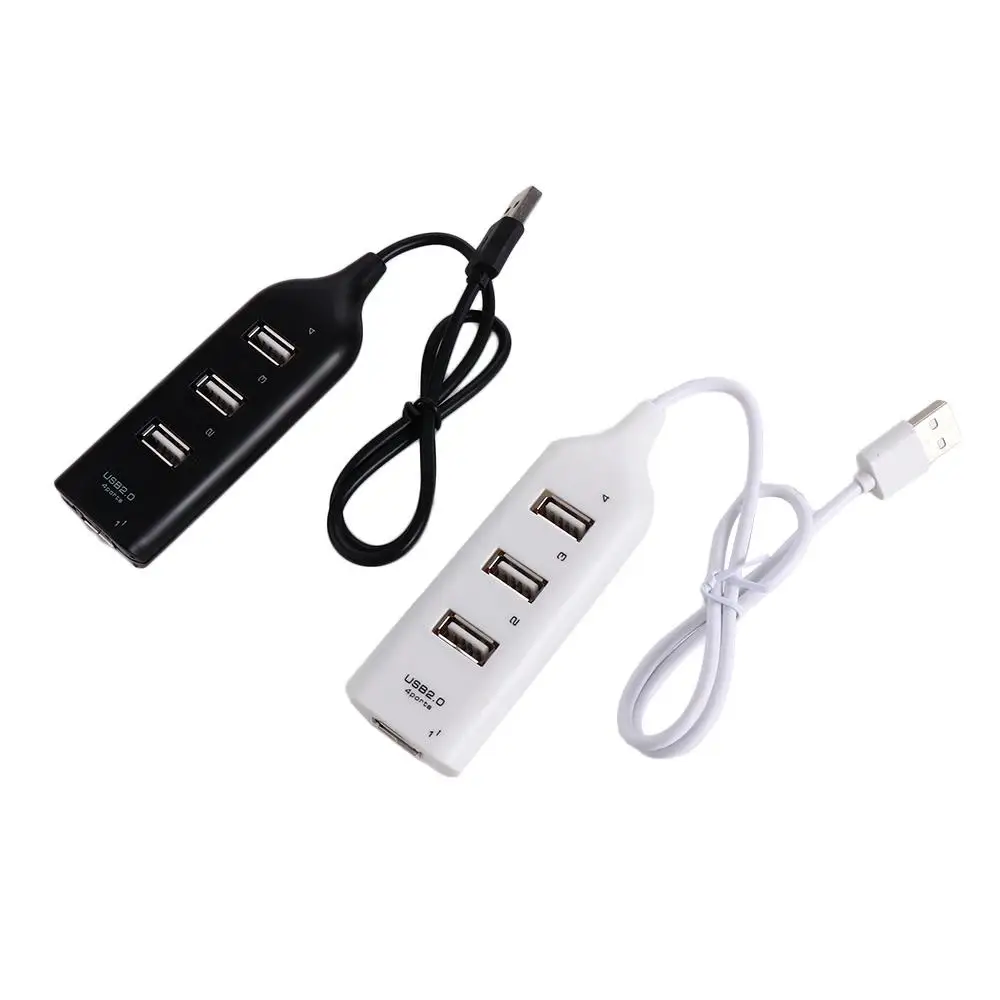 Adaptor Hub USB Splitter Aksesori Komputer Adaptor Daya Penerima Notebook 4 Port USB 2.0 Hub USB Hub Ekspander Ganda