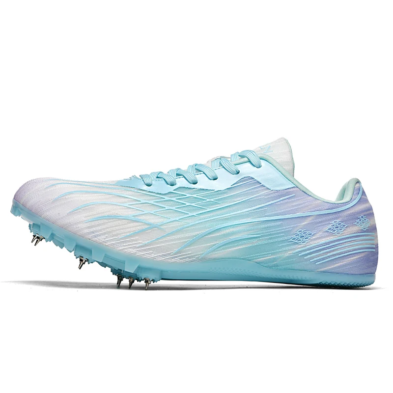 รองเท้ากรีฑาลักหุ่งสำหรับผู้ชายและผู้หญิงรุ่นใหม่ พร้อมปุ่มสำหรับการวิ่งแข่ง กระโดดข้ามรั้ว กระโดดไกล การฝึกซ้อมในสนาม และการแข่งขัน