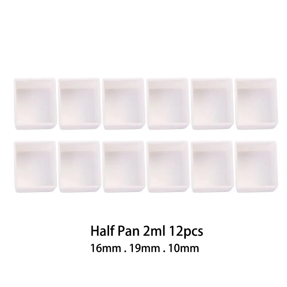 6/12/24/48pcs 2ml Half Pans Artists Empty Full Pan Art Supplies Watercolor Paint Grid Paint Palette Painting Supplies
