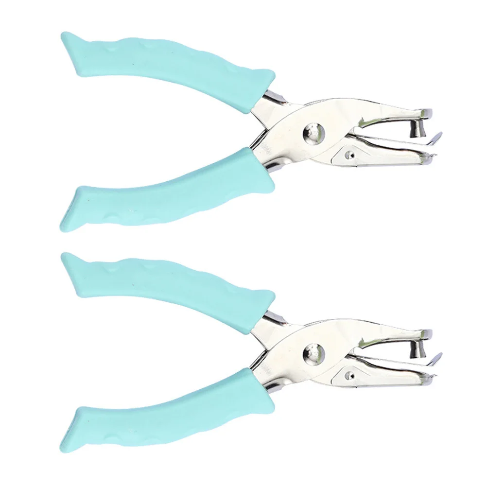 

2pcs Stainless Steel Hole Puncher Ergonomic Non-Slip Base For Diy Craft Paper Cardboard Art Projects One Hole Punch