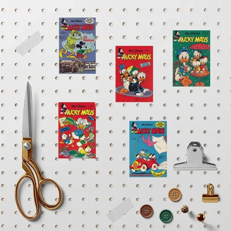 

10/50PCS Disney Cute Donald Duck Poster Graffiti Stickers Cartoon Retro Doodle Sticker for Computer Stationery DIY Toys Secret