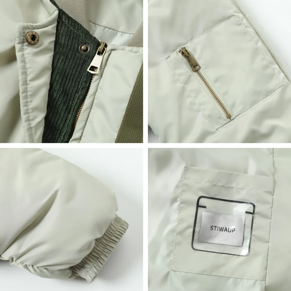 Doudoune d'hiver femme hiver 2025 veste bouffante de créateur col côtelé noir mode femme veste bombardier isolée