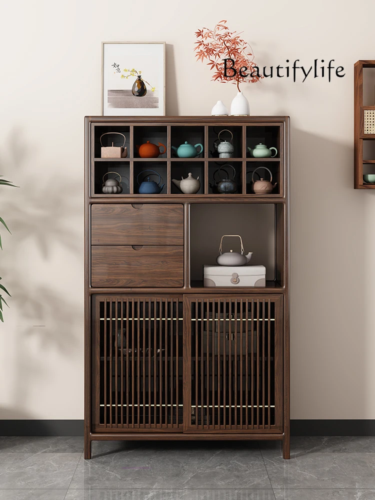 New Chinese-style Bogu rack display cabinet Tea room side cabinet Duobao Pavilion shelf storage solid wood tea corner cabinet