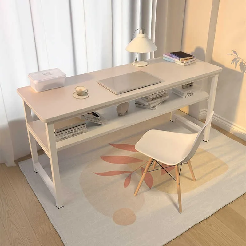 Household Rectangular Long Desk, Modern Simple Study Writing Computer Table for Bedroom with Large Desktop