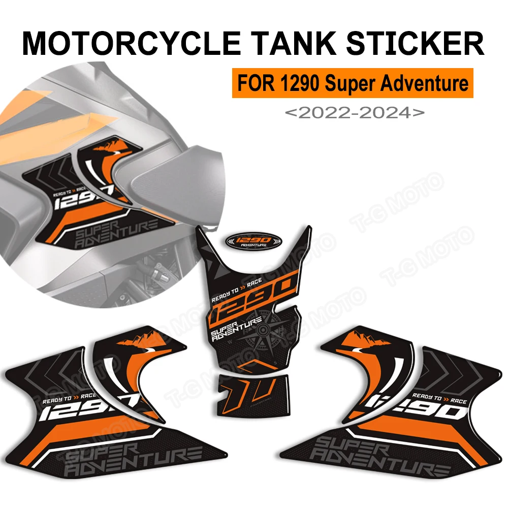 

For 1290 Super Adventure S R Motorcycle Tank Pad Side Grips Gas Fuel Oil Knee Protector Stickers Decals 2022 2023 2024