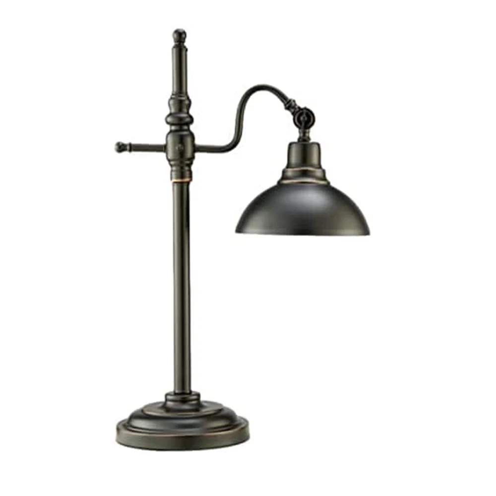 Nordic retro desk lamp, energy-saving black metal desk lamp for office in study