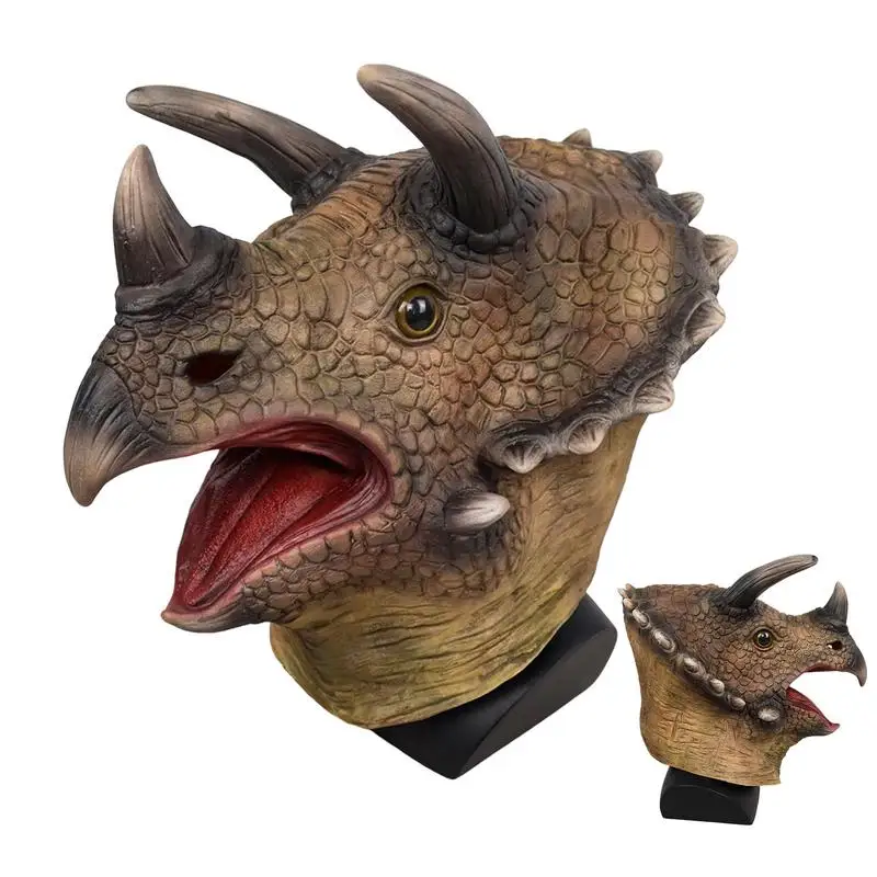 

3D Dinosaur Masque Face Cover Role Play Props Performance Headgear Raptor Dinosaur Festival Carnival Gifts