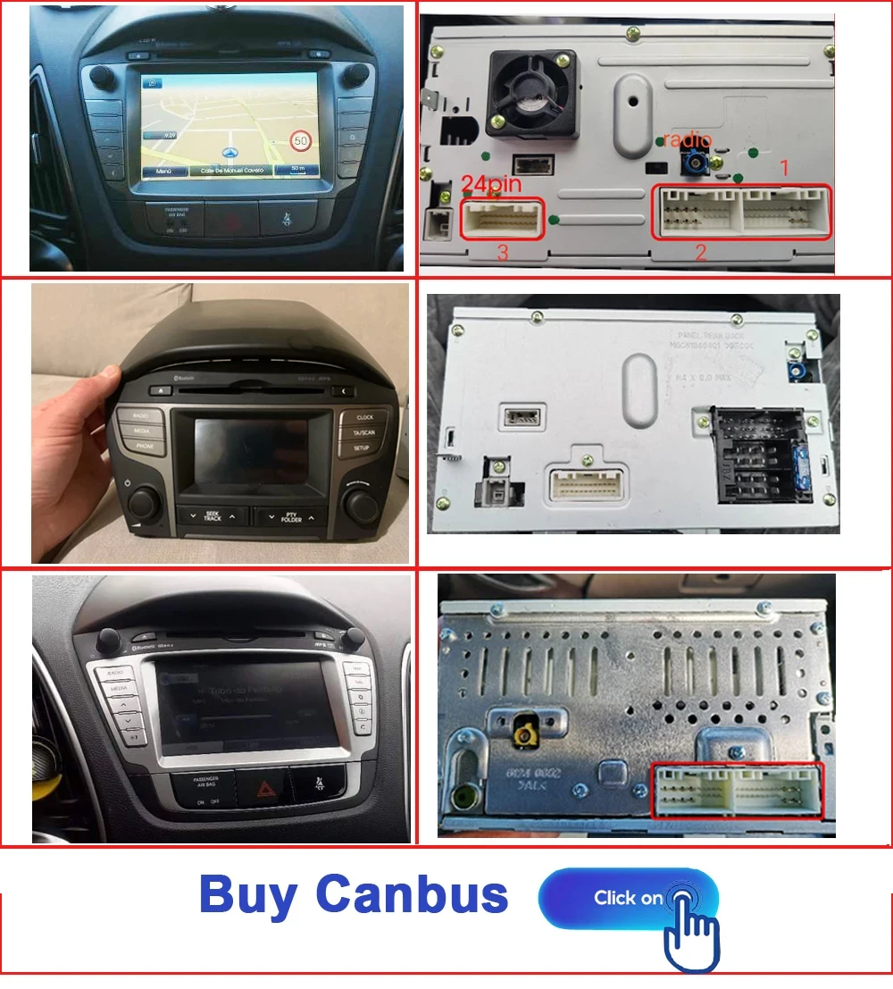 Car Android For Hyundai Tucson IX35 2009-2015 7inch Radio Carplay Multimedia Navigation Auto Stereo Bluetooth No 2din DVD 5G