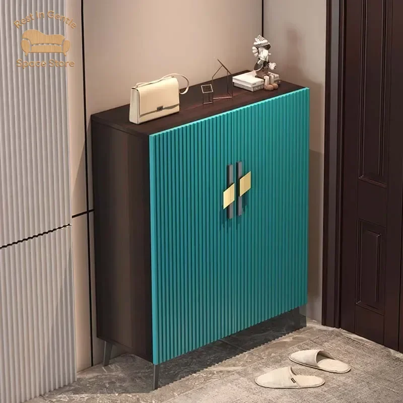 Multi Layer Shoe Cabinet Luxury Assembled Nordic Modern Wooden Shoe Rack Living Room Storage Range Chaussure Home Furniture