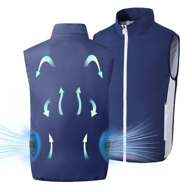 2024 Cool Vest Wearable Cooling Fan Vest Air-conditioned Clothes Cooling 12 Hours for High Temperature Work Fishing Vest Hiking