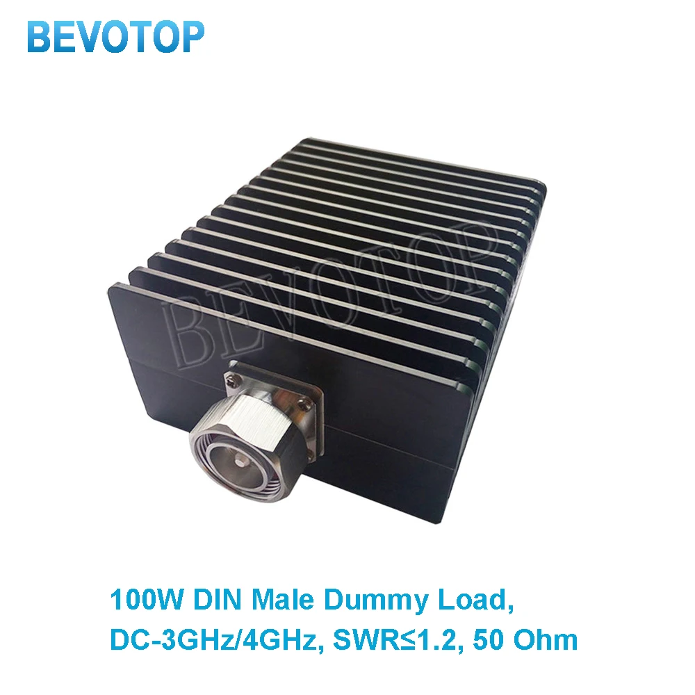 Square 100W 3GHz/4GHz L29 DIN Male RF Coaxial Termination Dummy Load SWR＜1.2 50 Ohm Connector Socket Brass Straight RF Adapters