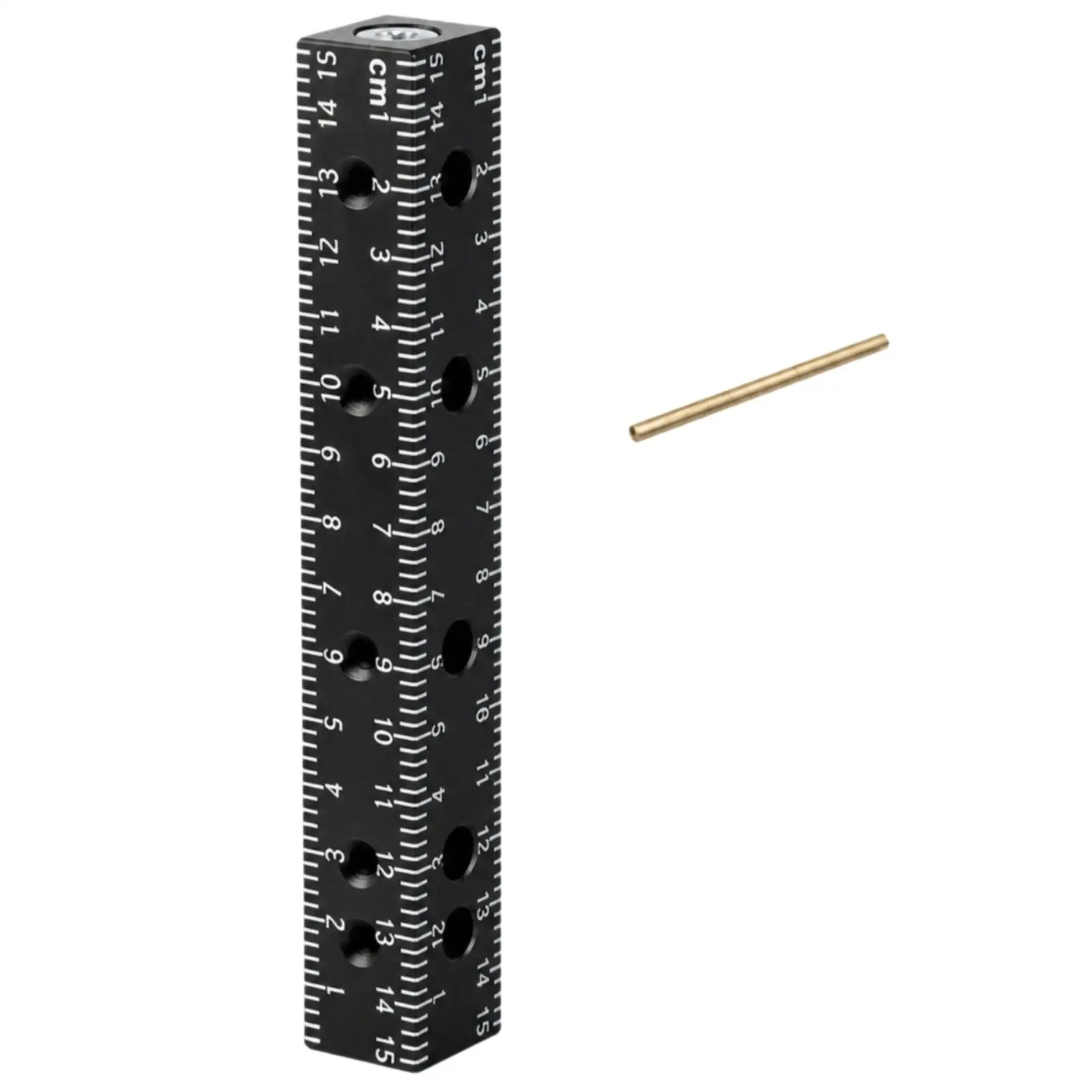 Portable Geometric Ruler Sticker Measuring Tool Aluminum Alloy Hinge Locator for Furniture Assembly and Woodworking Layout