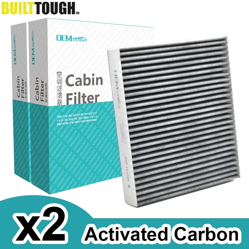 2x Car Pollen Cabin Air Filter Activated Carbon For Ford Focus 2 3 Galaxy Kuga Mondeo 4 C-Max S-Max 1315687 1494697 1253220