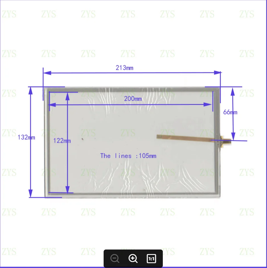 

ZhiYuSun AN 3717 213mm*132mm 9inch 4-wire resistive touch panel for Car DVD,213*132 GPS Navigator screen AN3717