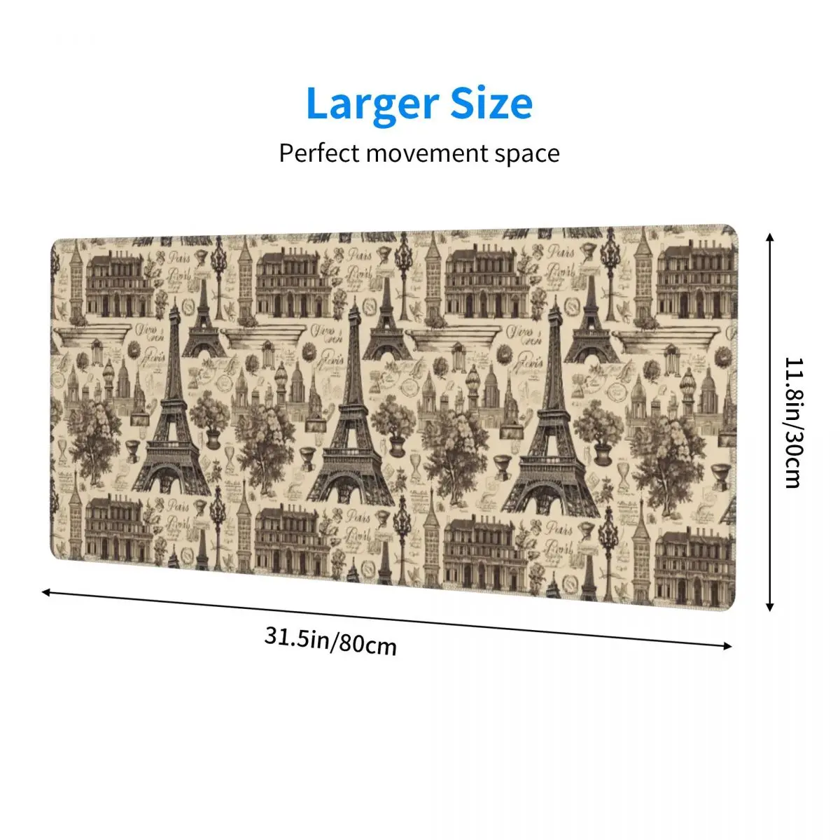 French Paris France Eiffel Tower Large Mouse Pad Computer Keyboard Mouse Mat Gamer PC Laptop Desk Mat Table Mats