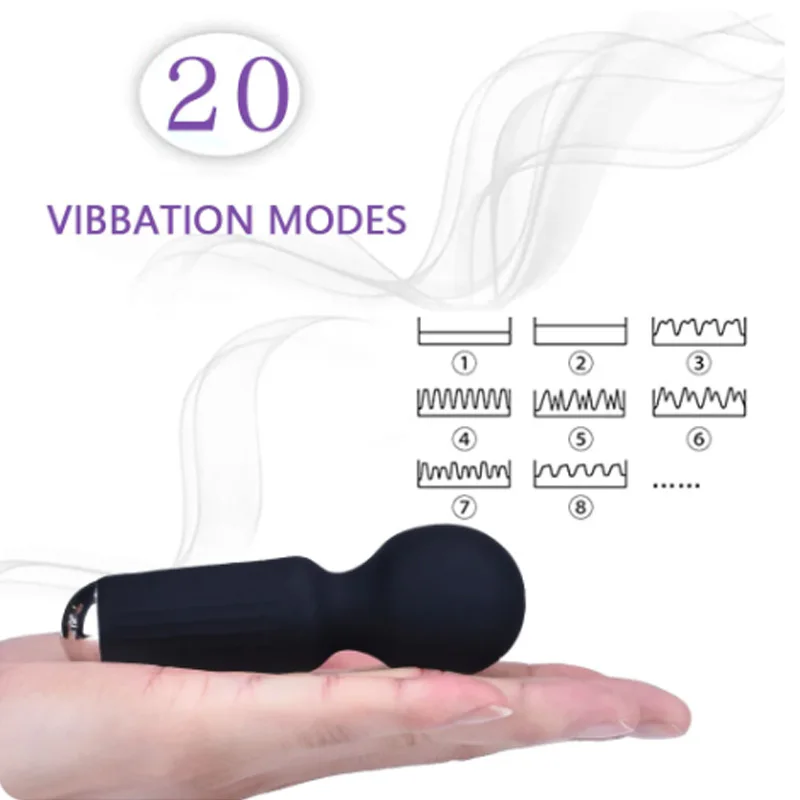 Mini vibrator suitable for women G-Spot Clitoris stimulator 20 speed soft silicone realistic Dildo AV vibrator adult sexy toy 18