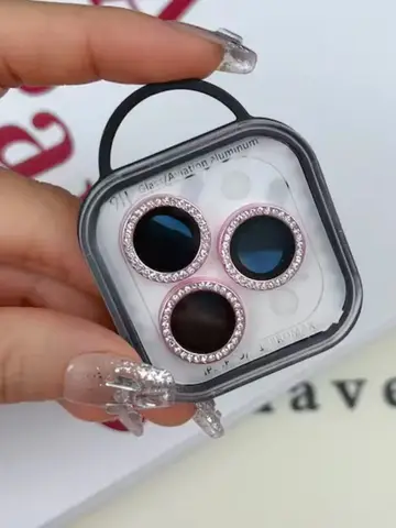 2-3Pcs Diamond Camera Lens Protector For IPhone 12 13 14 15 16 Pro Max Back Mini Cover Lens Ring Glass For IPhone 14 15 Plus Fil