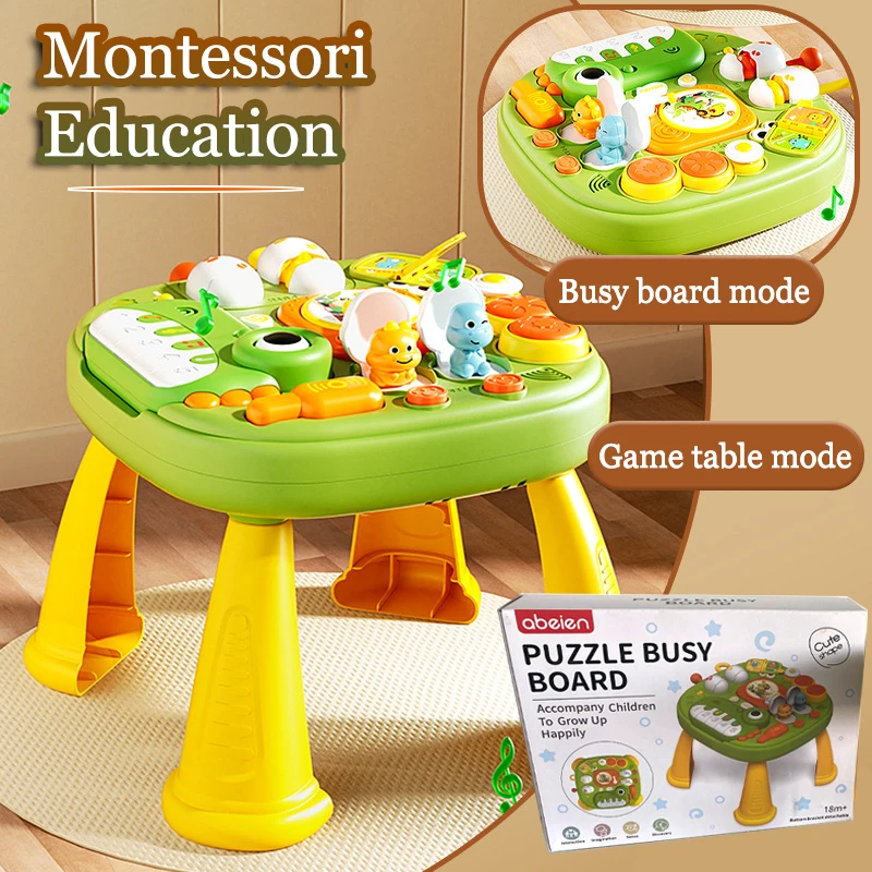 Infant Busy Board Table Montessori Toys Early Education Sound/Light Games Fine Motor Training Sensory Learning Educational Toys