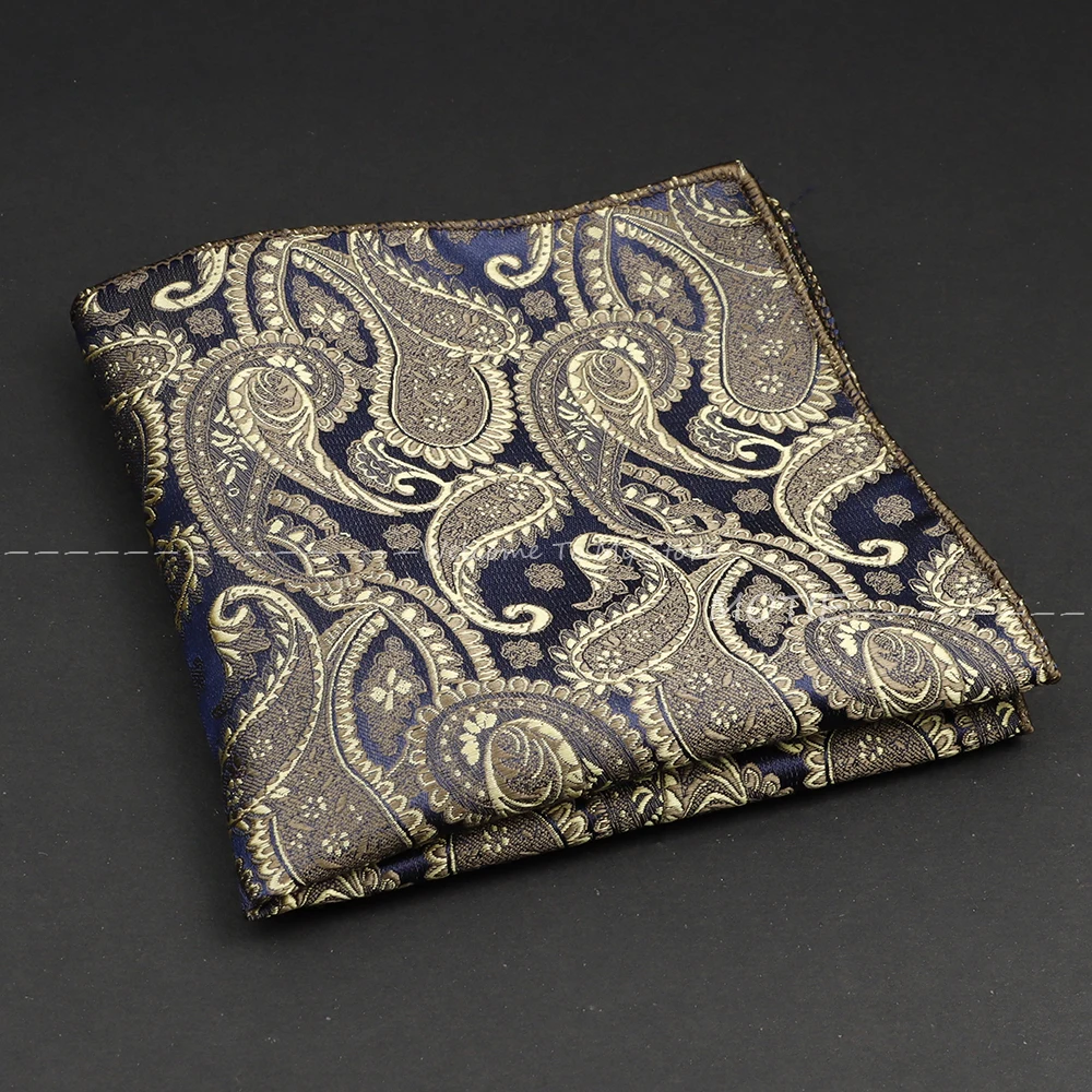 最新のスタイルポケットチーフハンカチエレガントな青赤ジャカードハンカチフィットシャツアクセサリー日常着ネクタイフェスティバルギフト