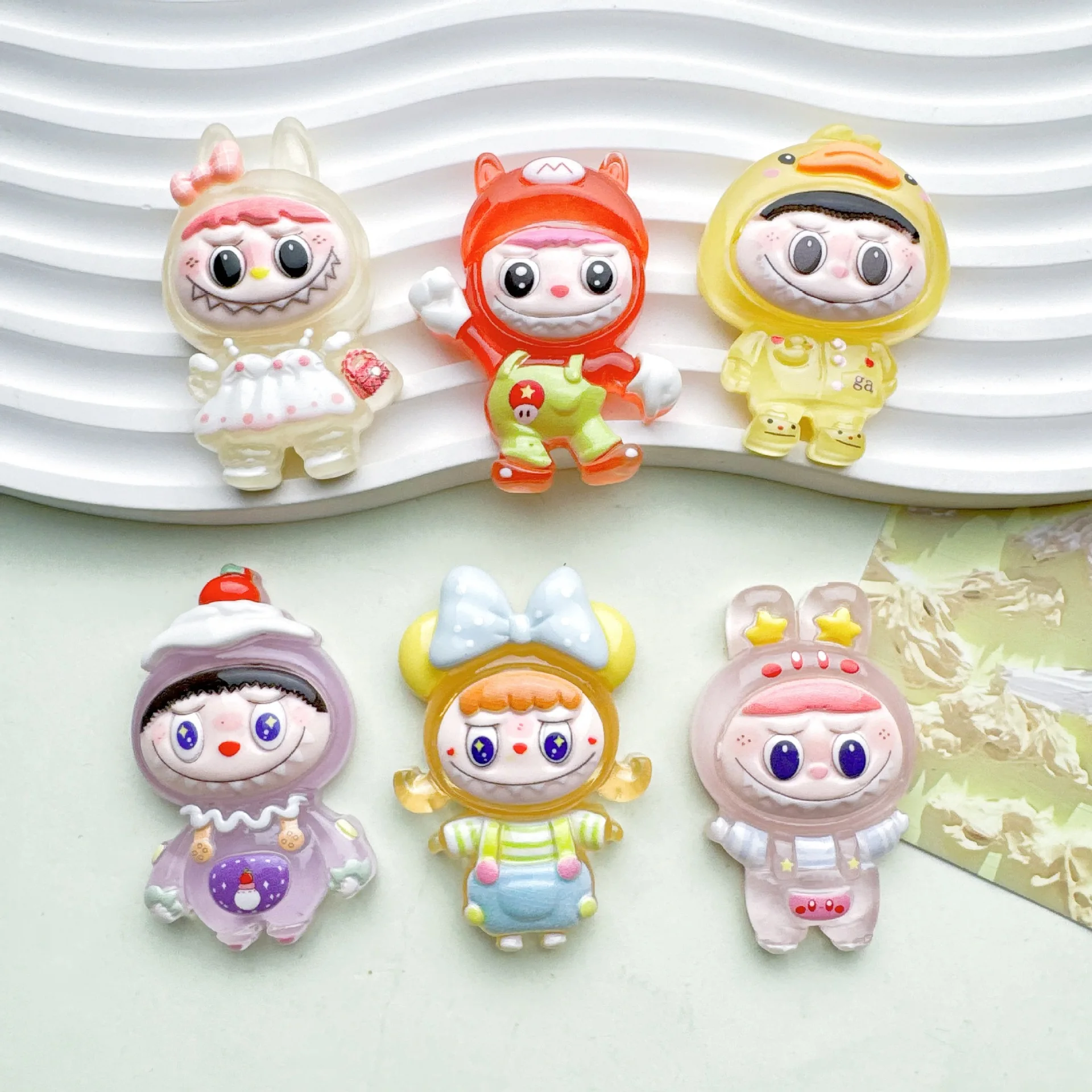 2pcs Big Card Funny Dora cartoon resin flatback diy jewelry accessories crafts materials