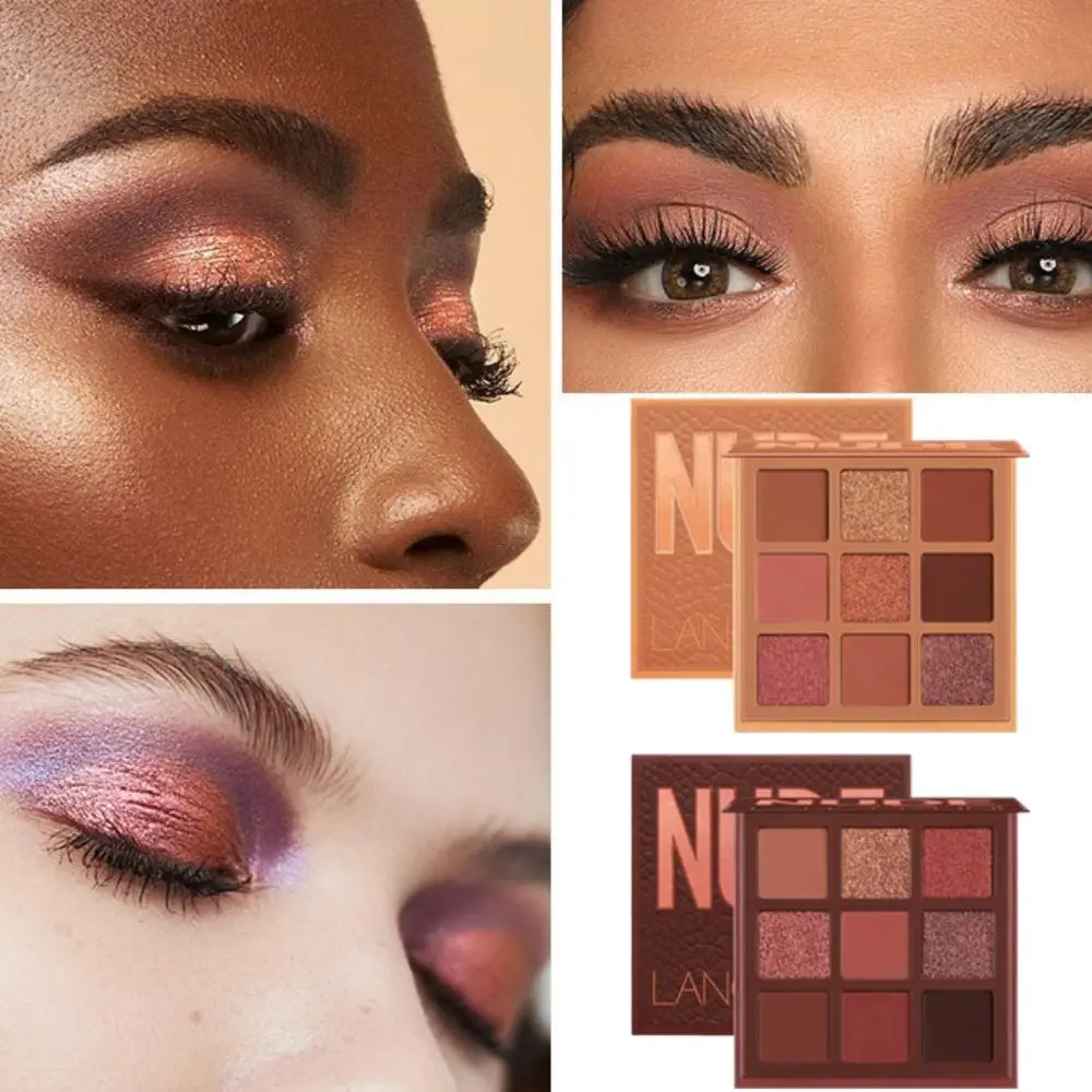Nuova tavolozza di ombretti da 9 colori Tavolozza di trucco per occhi opaca naturale Trucco per ombretti multifunzionale a lunga durata