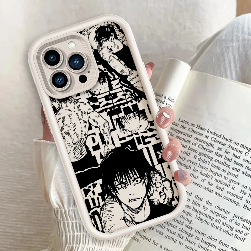 Jujutsu Kaisen Toji Cool Eye Ladder For Apple iPhone 15 14 13 12 11 XS XR X Pro Max Plus Funda Phone Case