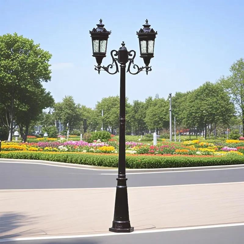 

European Style Outdoor Courtyard High Pole Lights, Road, Garden, Park, Household, Aluminum Waterproof Street Lights ≈230CM