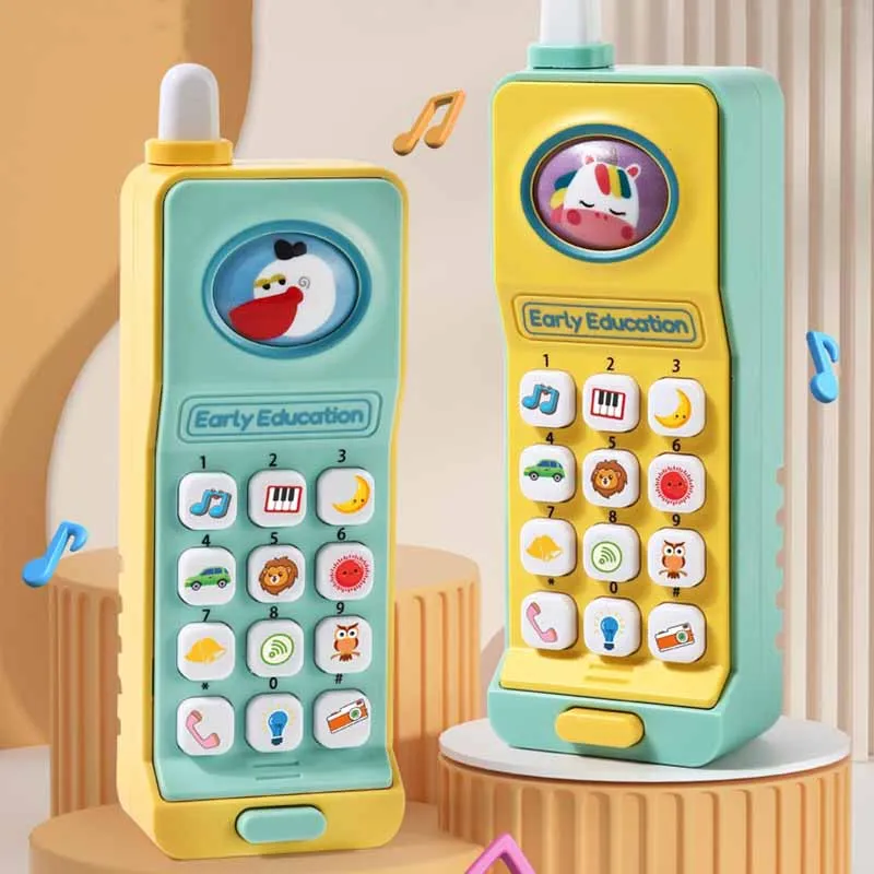 

Children's Early Education Puzzle Simulation Cell Phone Toys Multifunctional with Music and Lights Baby Phone Toys Funny Gifts