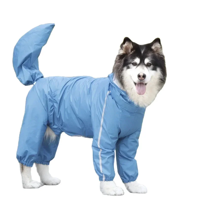 Selling Pet Accessories Outdoor Four Legged Portable Waterproof Safety Large Size All Inclusive Raincoat