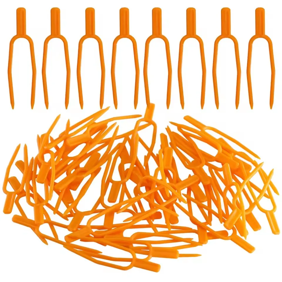

50PCS Plant Stem Stolon Fixator 55MM 65MM Garden Strawberry Planting Fork Watermelon Fastening Fixture Clamp Clip Support