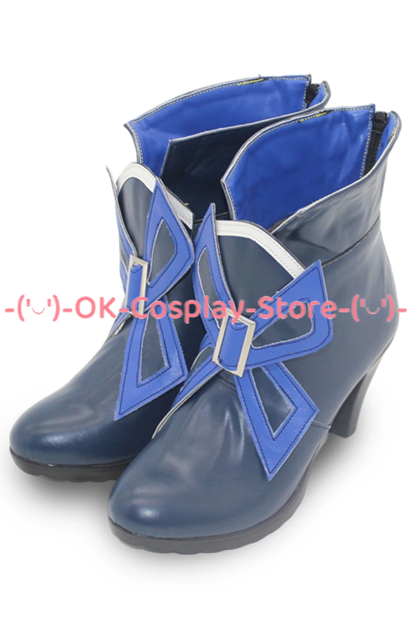 Focalors Cosplay Shoes Game Genshin Impact Cosplay Prop PU Leather Shoes Halloween Carnival Boots Custom Made