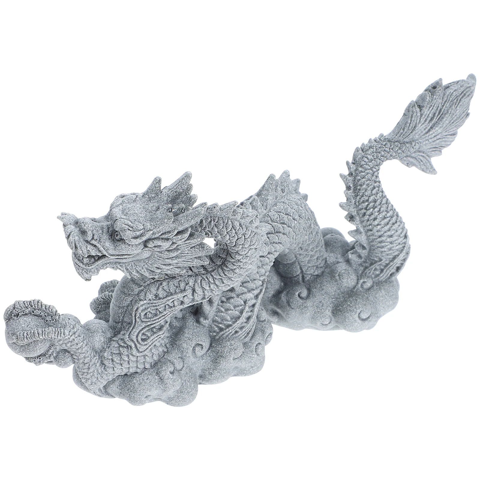 

Realistic Sandstone Dragon Statue Carving Decorative Garden Indoor Desktop Dragon Decor Garden Animal Decor
