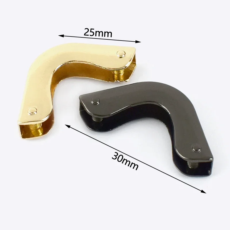 Meetee 4/10/20Pcs 25*37mm Bag Corner Metal Luggage Decorative Buckle DIY Manual Edge Banding Handbag Hardware Accessories