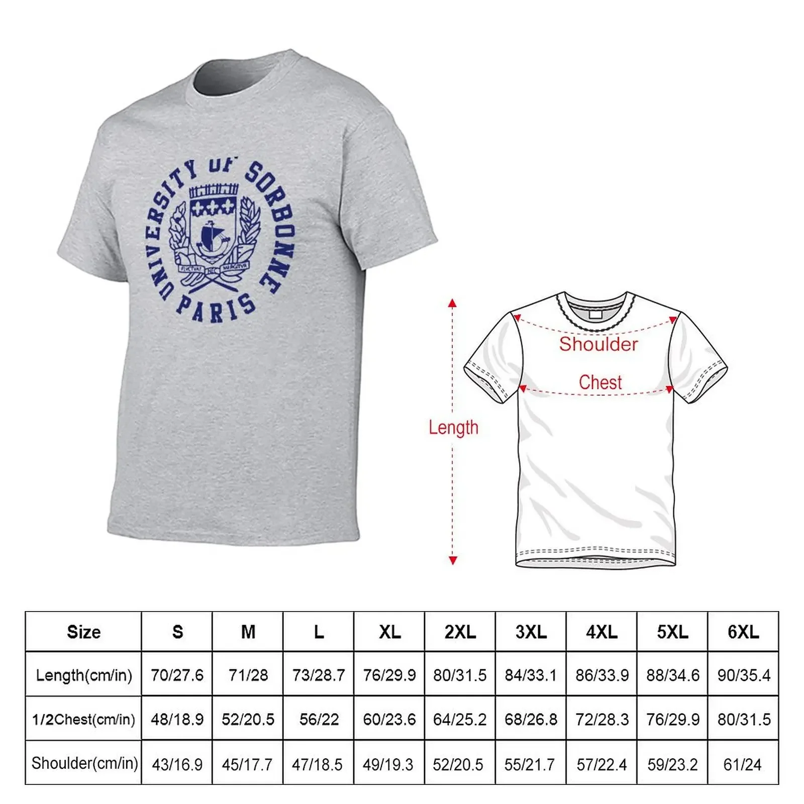 Sorbonne University Paris T-shirt Short sleeve tee kawaii clothes oversizeds quick drying heavy weight t shirts for men