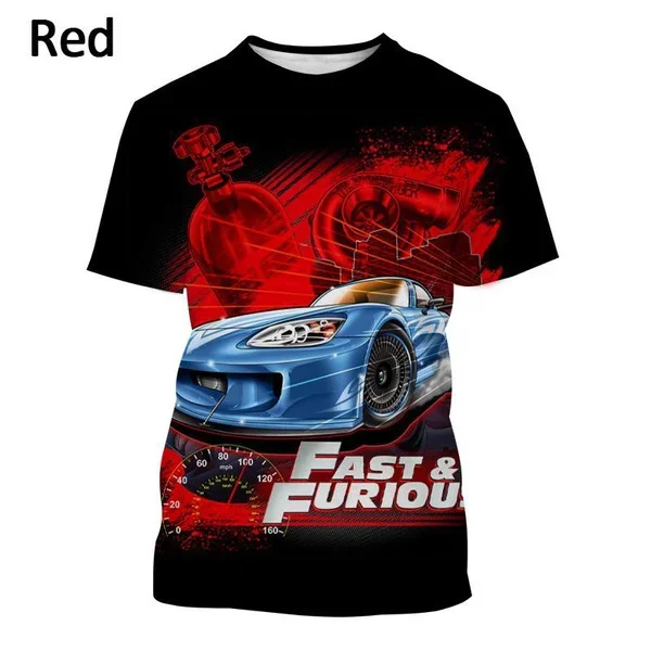 New Fashion Sexy Wonderful Vin Diesel Paul Cool Streetwear Short Sleeve Top The Fast and The Furious 3D Printed T-Shirt