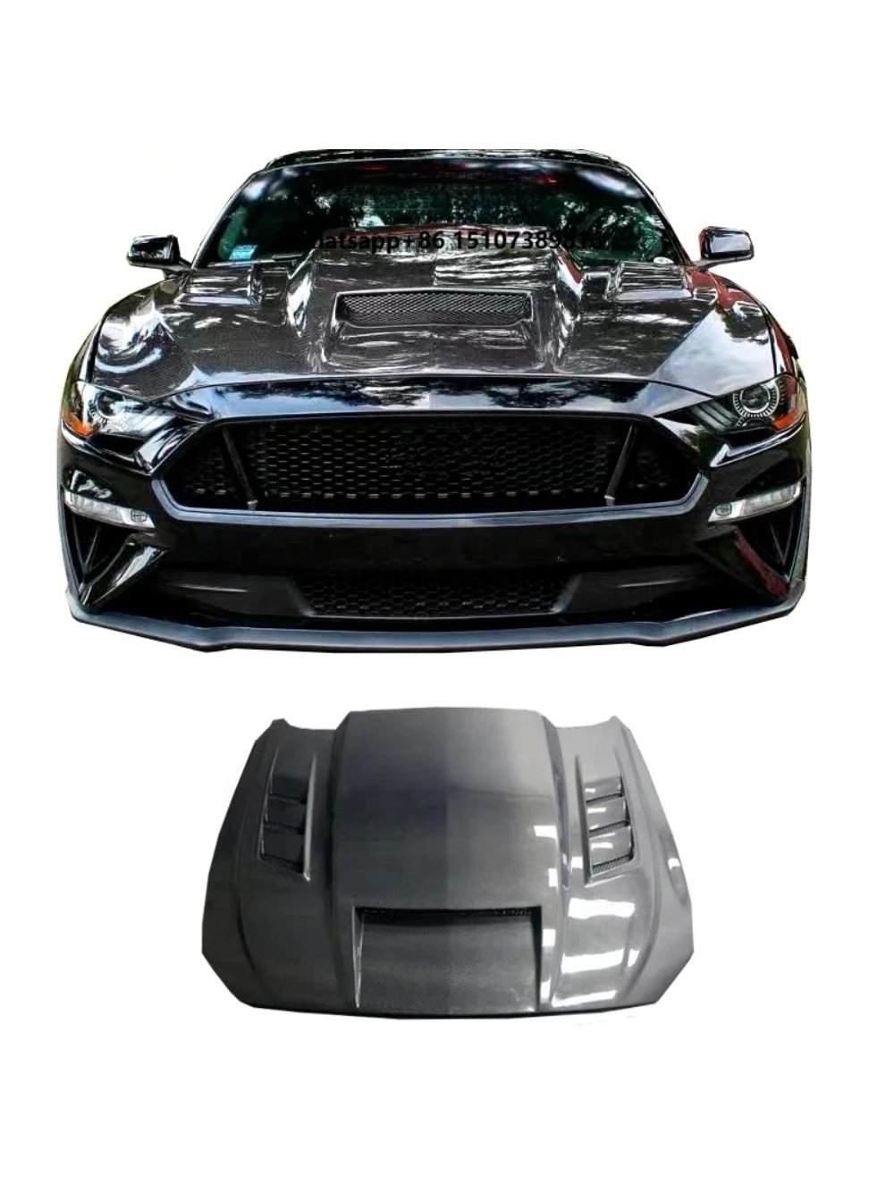 

Quality Assurance Tf Style Carbon Fiber Auto Engine Bonnet Lid Car Hood For Mustang Fitment 2015-17
