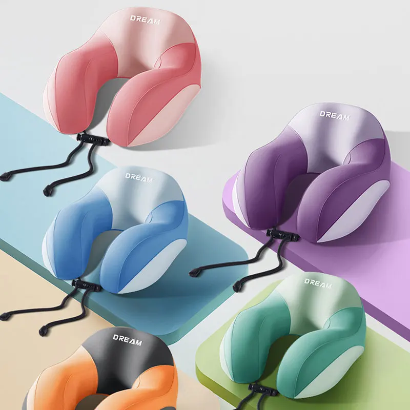 U Shaped Memory Foam Neck Pillow Flight Soft Head Pillow Office Airplane Car Nap Sleep Travel Pillow Cervical Healthcare Supply