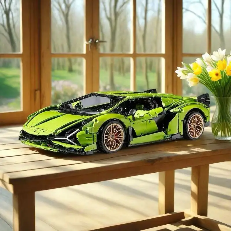 ew 3778 قطعة نموذج Daytona SP3 Supercar الفائق لبنات البناء ألعاب سيارات رياضية للأطفال هدايا عيد ميلاد صديقها متوافقة
