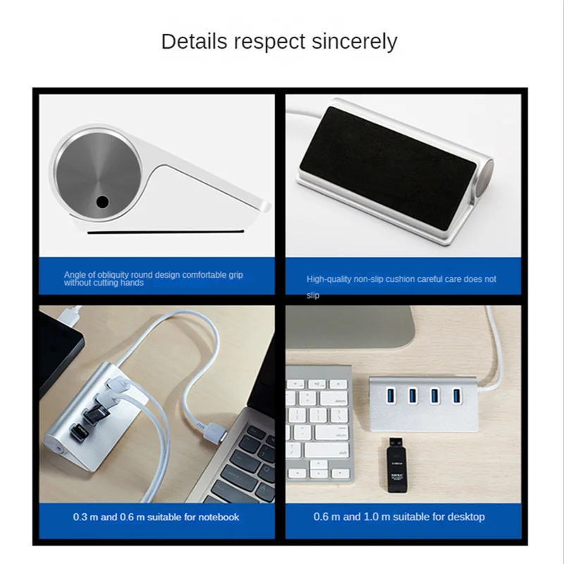 USB 3.0 HUB 4 Port 5Gbps High Speed Power Adapter USB 2.0 Hub USB Splitter For Laptop Adapter Computer Accessories